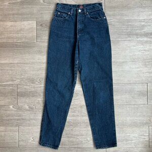 Vintage 80s Sassoon High Waisted Dark Wash Tapered Leg Mom Jeans Size 6 / 26"